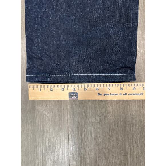 Levi's 569 Dark Blue w Red Stitching 100% Cotton Men's Size 34x32 - Picture 7 of 10